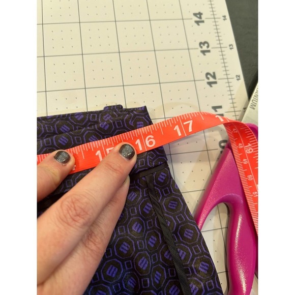 Massimo Dutti purple and black geometric print pants, size 8 - Picture 8 of 9